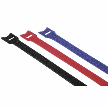 Opaska zaciskowa Hama 00221005 Rzepowa Nylon Czarna, Niebieska 12 szt.
