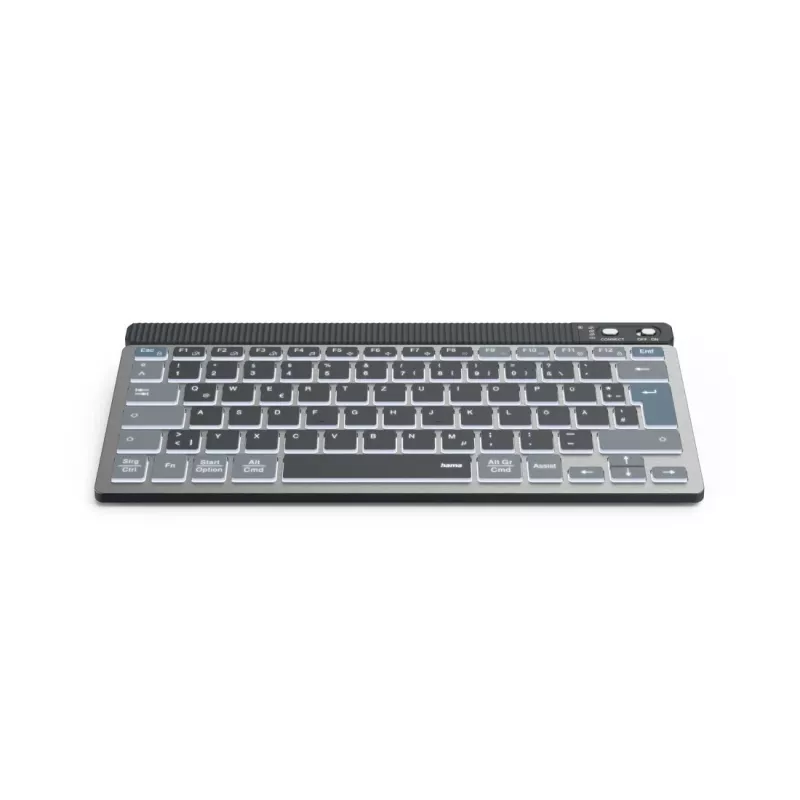 Klawiatura Hama WK-700 do domu/biura Bluetooth QWERTZ niemiecka antracytowa, czarna, niebieska