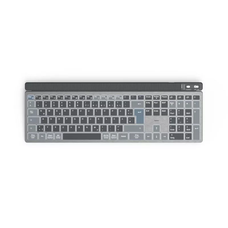 Hama WK-750 klawiatura Home/Office Bluetooth QWERTZ niemiecki antracyt, czarny, niebieski