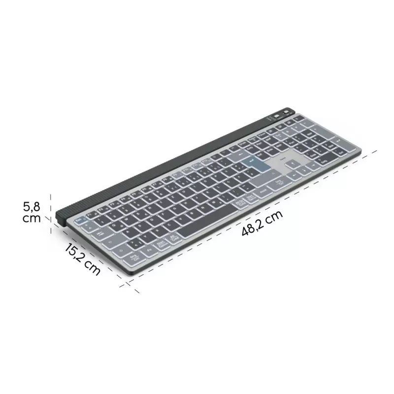Hama WK-750 klawiatura Home/Office Bluetooth QWERTZ niemiecki antracyt, czarny, niebieski