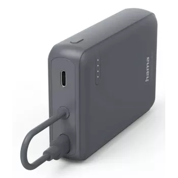 Hama “Travel” Power Pack z kablem, 10000mAh, 2 wyjścia: 2x USB-C, antracyt