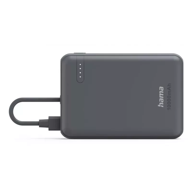 Hama “Travel” Power Pack z kablem, 10000mAh, 2 wyjścia: 2x USB-C, antracyt
