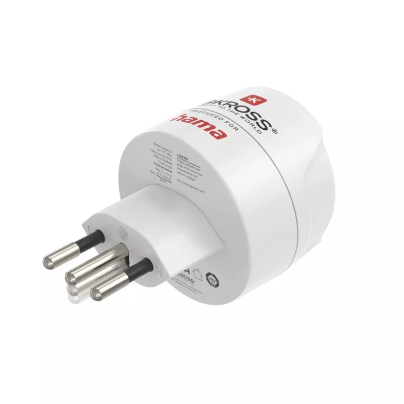 Hama 00223484 adapter wtyczki zasilającej Typ J Typ C (Europlug) Biały