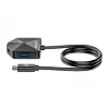 Manhattan USB-C i USB-A Combo Dock/Hub, Porty (4): USB-A (x2) i USB-C (x2), 5 Gb/s (USB 3.2 Gen1 znane jako USB 3.0), kątowa konstrukcja dla łatwego dostępu do portów, zasilany przez USB (nie wymaga zewnętrznego zasilacza)