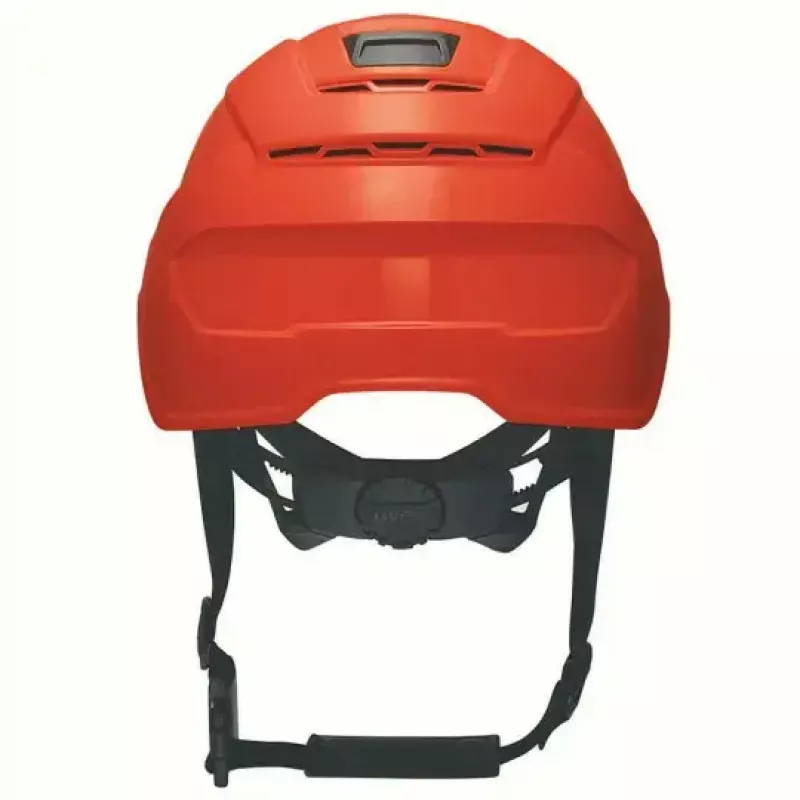 Kask ochronny UVEX 9731333 — HDPE, tworzywo sztuczne, czerwony, regulowany 51–65 cm