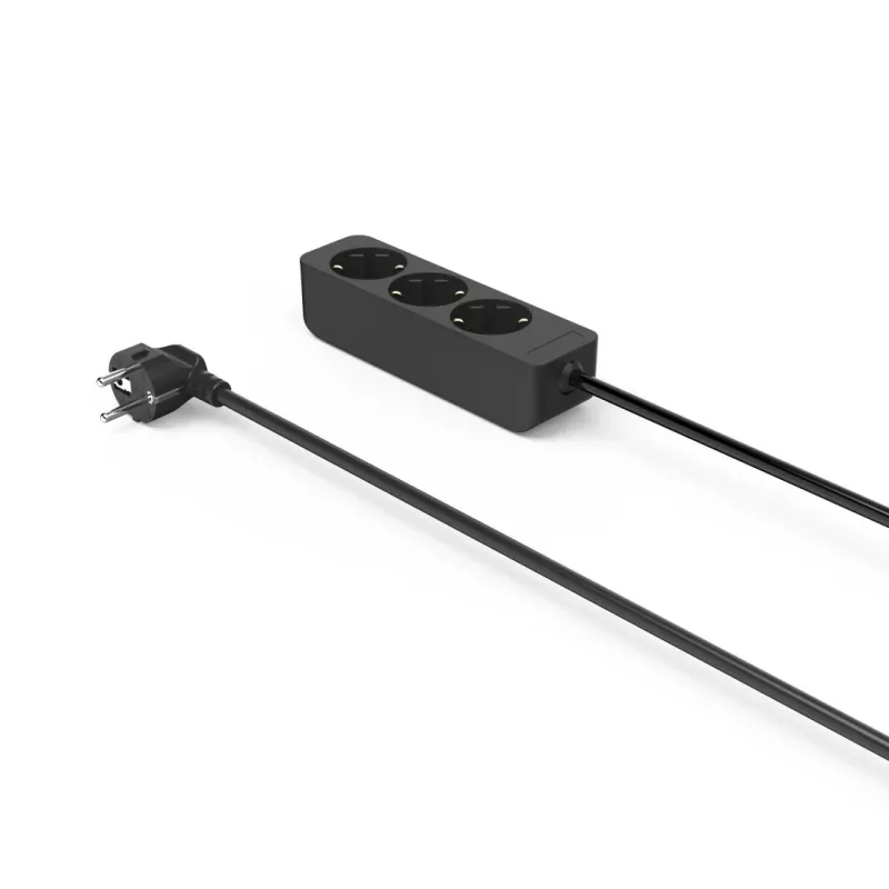 Hama 00223012 przedłużacz sieciowy 1.4 m 3 gniazda AC Wewnątrz pomieszczeń Czarny