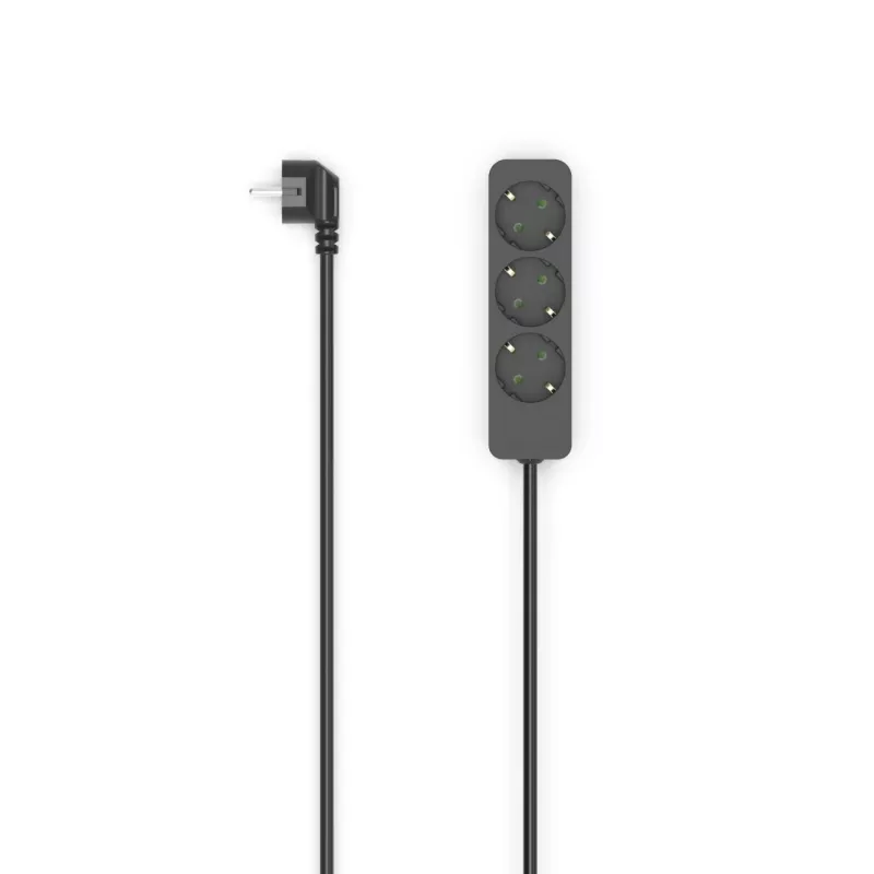 Hama 00223012 przedłużacz sieciowy 1.4 m 3 gniazda AC Wewnątrz pomieszczeń Czarny