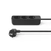 Hama 00223012 przedłużacz sieciowy 1.4 m 3 gniazda AC Wewnątrz pomieszczeń Czarny