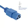 Przewód zasilający ACT C20–C21 IEC60320 niebieski 1 m, 250 V, 16 A