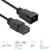 Kabel zasilający ACT C20–C21 IEC60320 czarny 1 m, 250 V 16 A