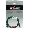 Intellinet kabel krosowy sieciowy, Cat5e, 7,5 m, zielony, CCA, U/UTP, PVC, RJ45, pozłacane styki, bezzaczepowa osłona, z osłoną, dożywotnia gwarancja