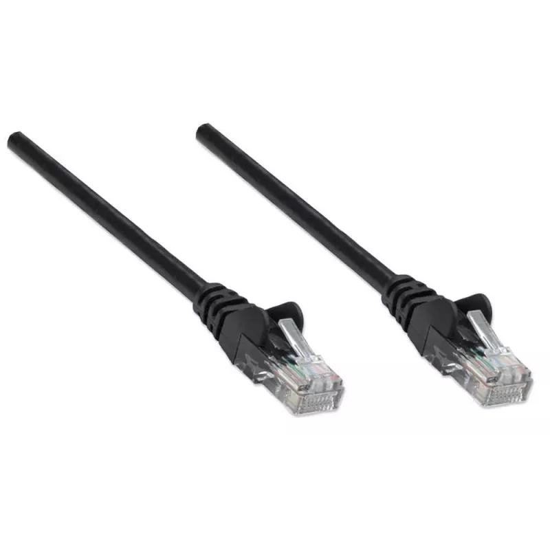 Intellinet Network kabel krosowy, Cat5e, 5m, Czarny, CCA, U/UTP, PVC, RJ45, Gold Plated Contacts, Snagless, Booted, Lifetime Warranty