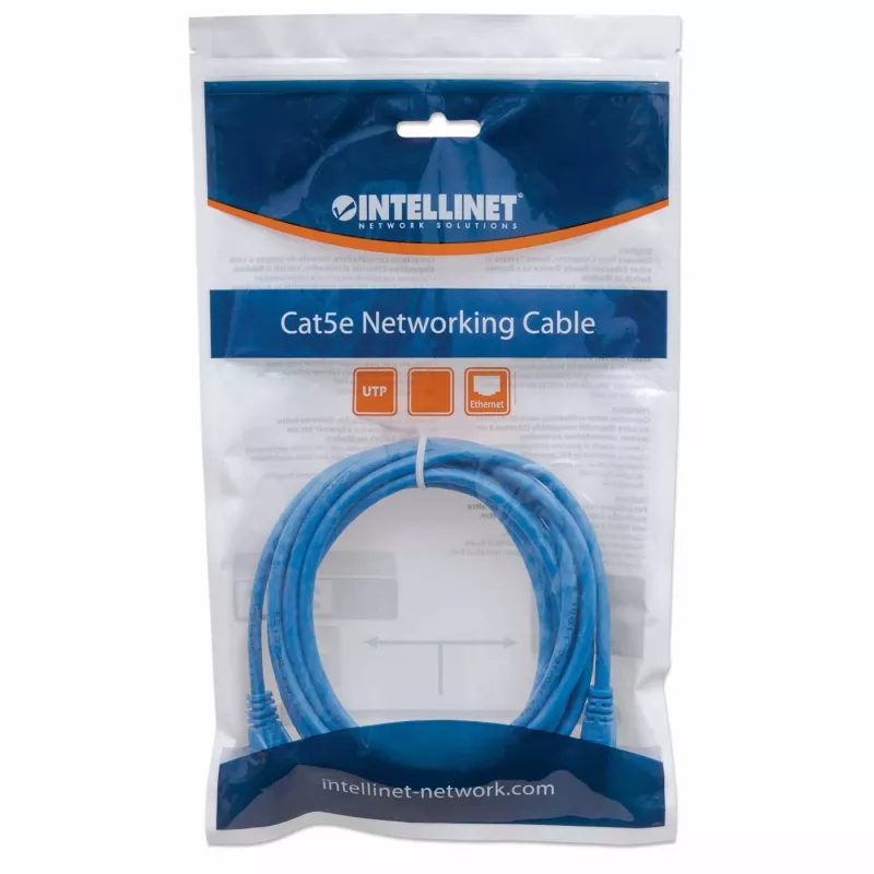 Intellinet Network kabel krosowy, Cat6, 2m, niebieski, CCA, U/UTP, PVC
