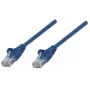 Intellinet Network kabel krosowy, Cat6, 1.5m, niebieski, CCA, U/UTP, PVC, RJ45, pozłacane styki, bezzaczepowa, z osłoną wtyku, dożywotnia gwarancja