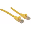 Intellinet kabel krosowy sieciowy, Kat. 6, 1 m, żółty, CCA, U/UTP, PVC, RJ45, pozłacane styki, bezzaczepowa osłona, odciążka, dożywotnia gwarancja
