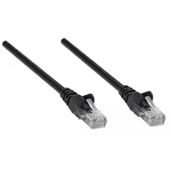 Intellinet Network kabel krosowy, Cat5e, 2m, czarny, CCA, U/UTP, PVC, RJ45, pozłacane styki, zabezpieczenie przed zaczepieniem, osłona wtyku, dożywotnia gwarancja