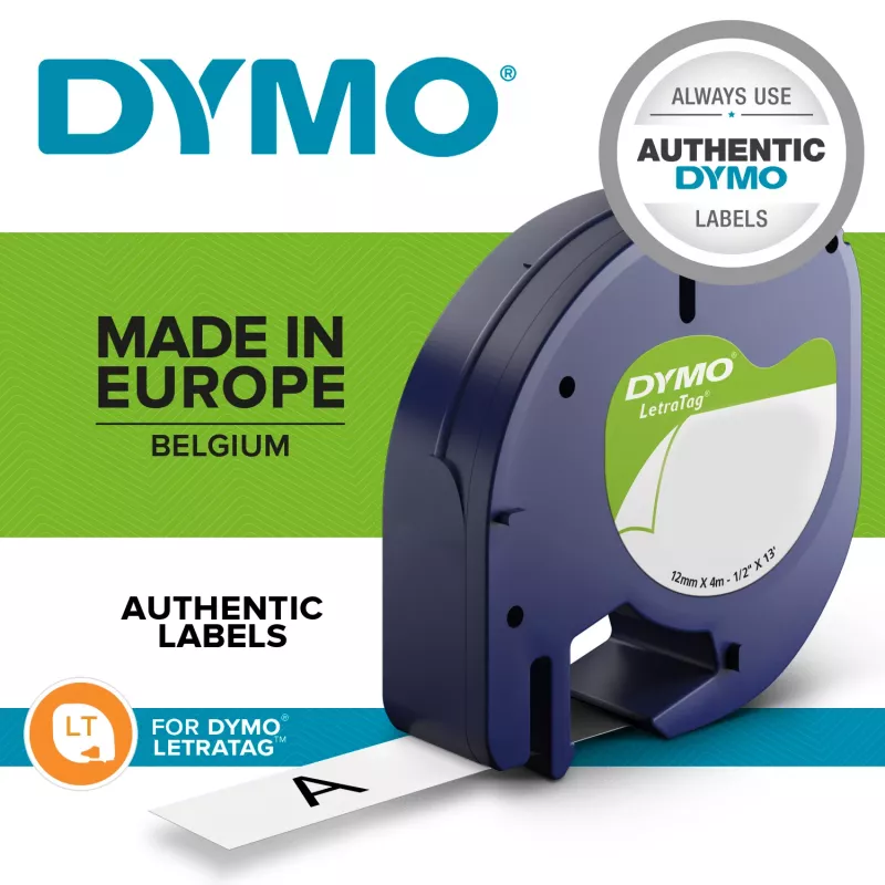 DYMO LetraTag ® 100T - Drukarka etykiet QWZ, QWERTZ, Termiczna bezpośrednia / Transfer termiczny, Szary