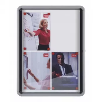 Nobo Premium Plus Magnetyczna zamykana tablica ogłoszeniowa z przeszklonymi drzwiczkami 6xA4