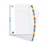 Kartoteka Elba Mylar A-Z, 26-częściowa, A4 Extra Szeroka, 230 x 297 mm, kolorowe przekładki (592581-20)