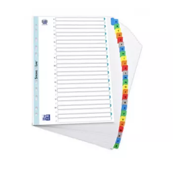 Kartoteka Elba Mylar A-Z, 26-częściowa, A4 Extra Szeroka, 230 x 297 mm, kolorowe przekładki (592581-20)
