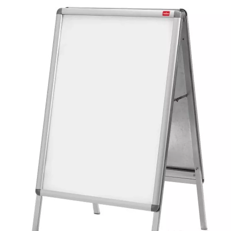 Nobo Essence A2 A-Frame znak chodnikowy, srebrny, aluminium, 485 mm, 850 mm