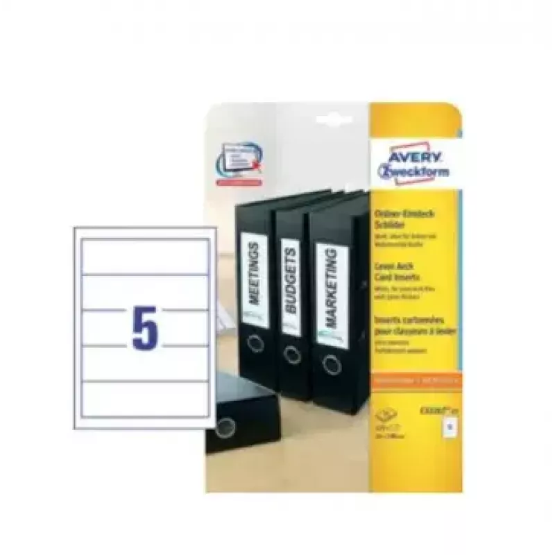 Samoprzylepne etykiety do drukarek Avery C32267-25