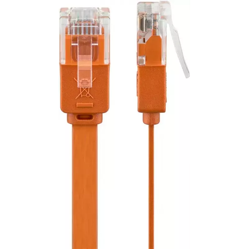 Płaski kabel krosowy Goobay CAT 6 U/UTP pomarańczowy 1,5 m