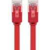Goobay CAT 6 Płaski kabel krosowy U/UTP czerwony 2 m