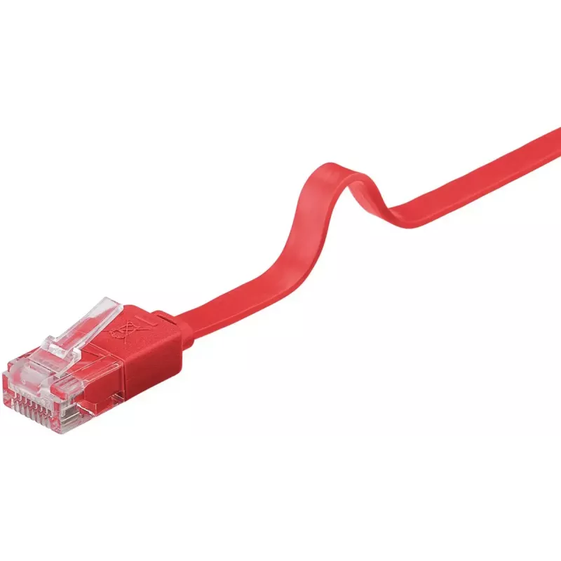 Goobay CAT 6 Płaski kabel krosowy U/UTP czerwony 2 m