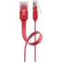 Goobay CAT 6 Płaski kabel krosowy U/UTP czerwony 2 m