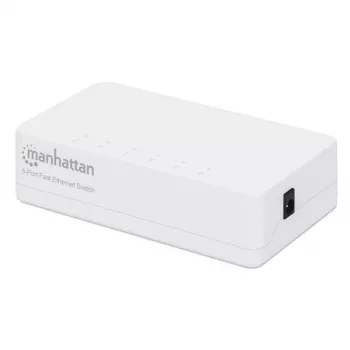 Manhattan 5-portowy przełącznik Fast Ethernet, tworzywo sztuczne, trzyletnia gwarancja, pudełko