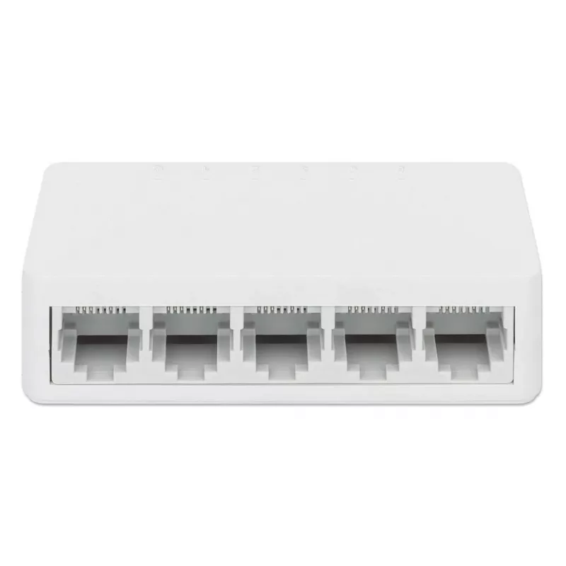Manhattan 5-portowy przełącznik Fast Ethernet, tworzywo sztuczne, trzyletnia gwarancja, pudełko
