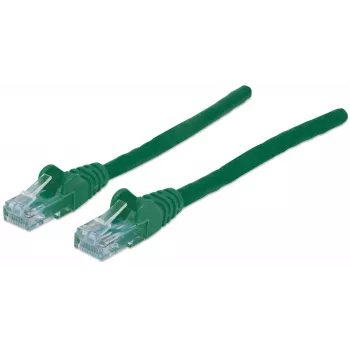Kabel krosowy sieciowy Intellinet, Kat.6, 20m, zielony, CCA, U/UTP, PVC, RJ45, pozłacane styki, bezzaczepowa, z osłoną, dożywotnia gwarancja