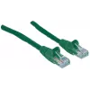 Kabel krosowy sieciowy Intellinet, Kat.6, 20m, zielony, CCA, U/UTP, PVC, RJ45, pozłacane styki, bezzaczepowa, z osłoną, dożywotnia gwarancja