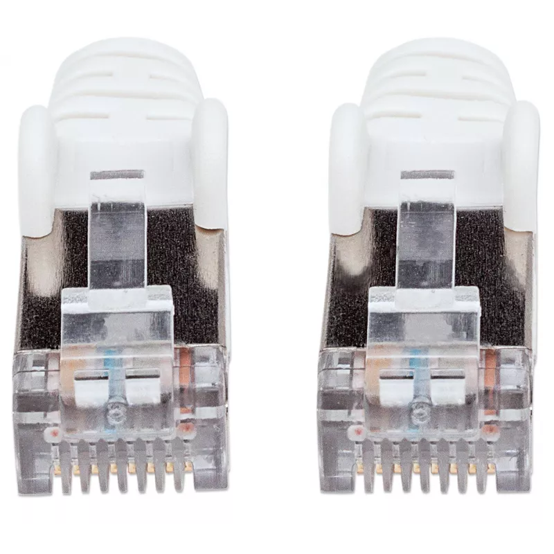 Intellinet Network kabel krosowy, Cat6, 30m, biały, miedź, S/FTP, LSOH / LSZH, PVC, RJ45, pozłacane styki, Snagless, osłona, dożywotnia gwarancja
