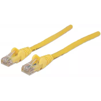 Intellinet sieciowy Patch kabel, Cat6A, 30m, Żółty, Miedź, S/FTP, LSOH / LSZH, PVC, RJ45, Pozłacane styki, Bezzaczepowe, Odciążka, Dożywotnia gwarancja