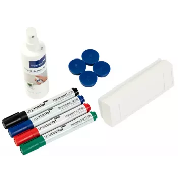 Zestaw akcesoriów do tablic suchościeralnych Legamaster basic 10-częściowy, kompatybilny z Legamaster UNIVERSAL, wielokolorowy, 225×45×255 mm