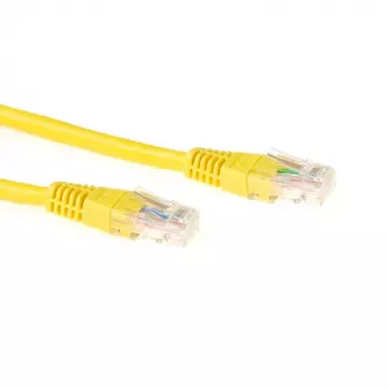 ACT Żółty 10 metrowy kabel krosowy LSZH U/UTP CAT6 ze złączami RJ45