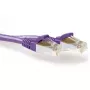 ACT Fioletowy patchcord 0,5 m SFTP CAT6A, bezzatrzaskowy ze złączami RJ45