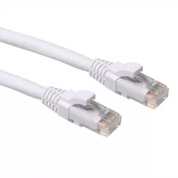 ACT Biały 7-metrowy kabel krosowy U/UTP CAT6A z bezopłotkowymi złączami RJ45