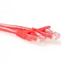 ACT Czerwony 0,25 metra kabel krosowy U/UTP CAT6A z zabezpieczeniem zaczepu, ze złączami RJ45