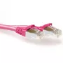 ACT Różowy kabel krosowy SFTP CAT6A 2,00 m z bezzaczepowymi złączami RJ45