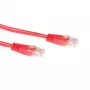 Kabel krosowy ACT czerwony 0,25 m U/UTP CAT6 ze złączami RJ45