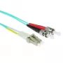 ACT 7-metrowy kabel krosowy światłowodowy OM3 50/125 µm, duplex, LSZH, ze złączami LC i ST