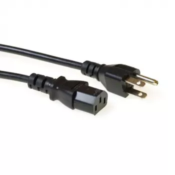 Kabel zasilający ACT Powercord wtyk USA - C13 czarny 2.5 m