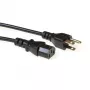 Kabel zasilający ACT Powercord wtyk USA - C13 czarny 2.5 m