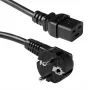 ACT Powercord kabel zasilający CEE 7/7 męski (kątowy) - C19 czarny 0,6 m