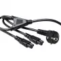 ACT Powercord rozdzielacz kabla zasilającego wtyk CEE7/7 męski (kątowy) - 2 x C5 1,80 m