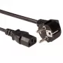 ACT Powercord LSZH przewód zasilający wtyk CEE 7/7 męski (kątowy) - C13 czarny 1,5 m