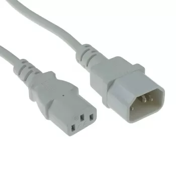 Kabel zasilający ACT Powercord C13 - C14 biały 1.2 m